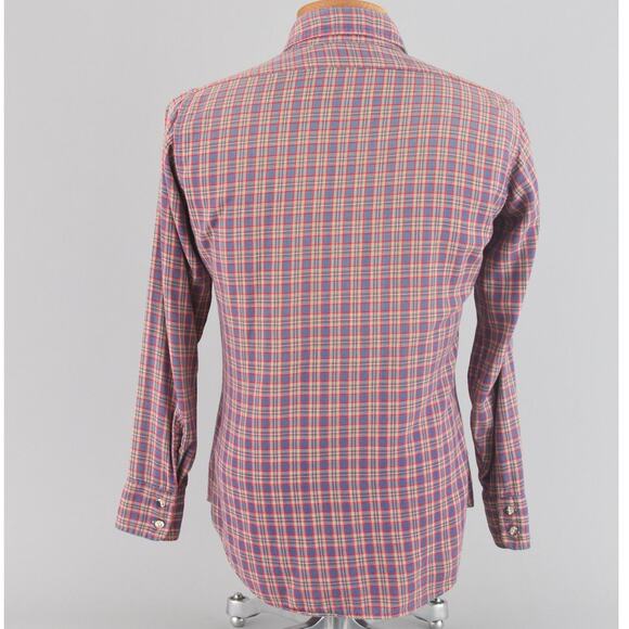 Vintage JCPenney Plaid Button Down Distressed Shirt Unisex Small - Medium - Picture 8 of 10